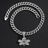 New Popular Hip-hop Full Diamond Little Bee Alloy Pendant, Hip-hop Cuban Chain Necklace, Fashionable Men's Necklace