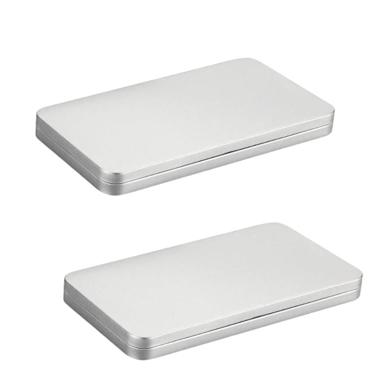 

2 Pieces Practical Sturdy Metal Cash Box Set Portable Accessory for Secure Money Storage Solution and Organization 1