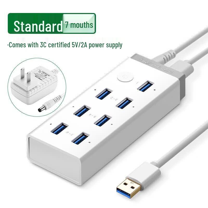 Ugreen USB 3.0 7-Port Data Hub with Power Adapter