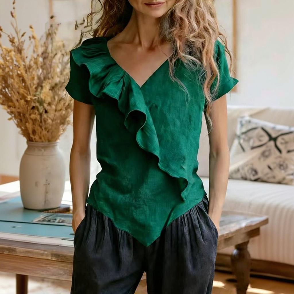 Women's Blouse Fashionable and Casual T-shirt Top