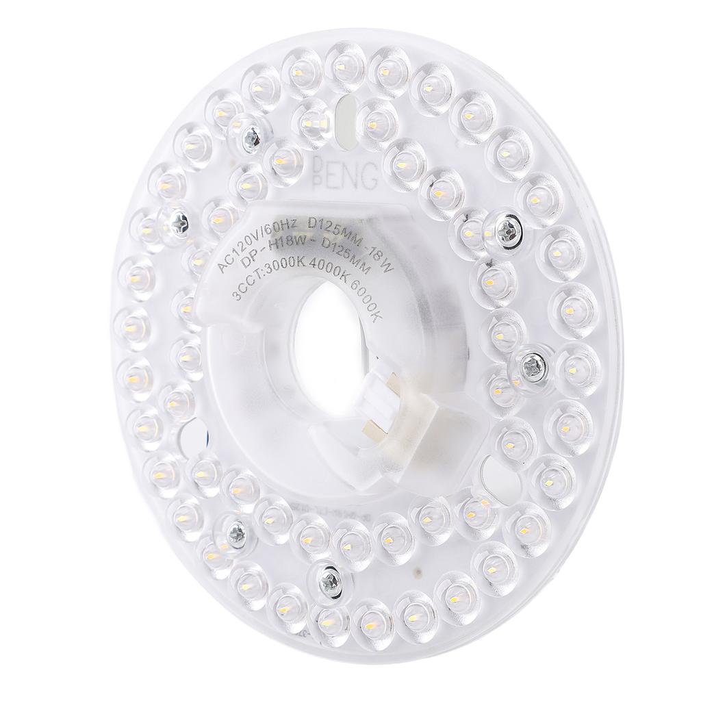 4.92 Inch LED Ceiling Fan Light Retrofit Kit 18W 3CCT 3000K 4000K 6000K Dimmable Round Ceiling Light Replacement PC