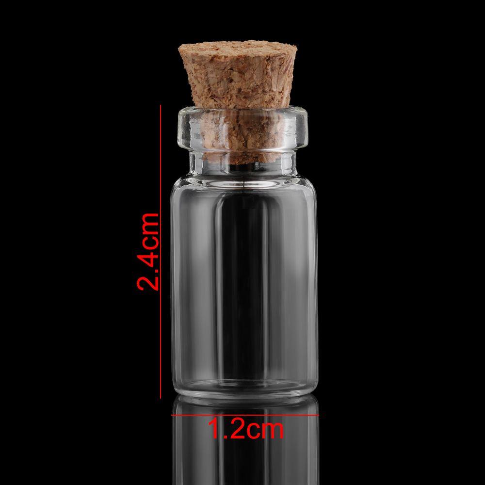 5/10pcs Small Drift Bottle Glass Jars Decoration DIY Containers Mini  Message Vials Ornament Cork Stopper Rainbow Wishing Bottle