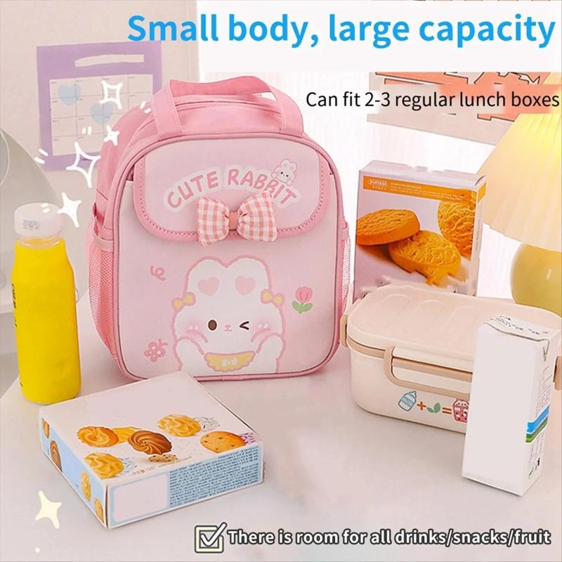 Large Capacity Handheld Lunch Bag Thickened Aluminum Foil Picnic Bag Ice Bag Cartoon Cute Student Insulated Bento Bag Storage Bag