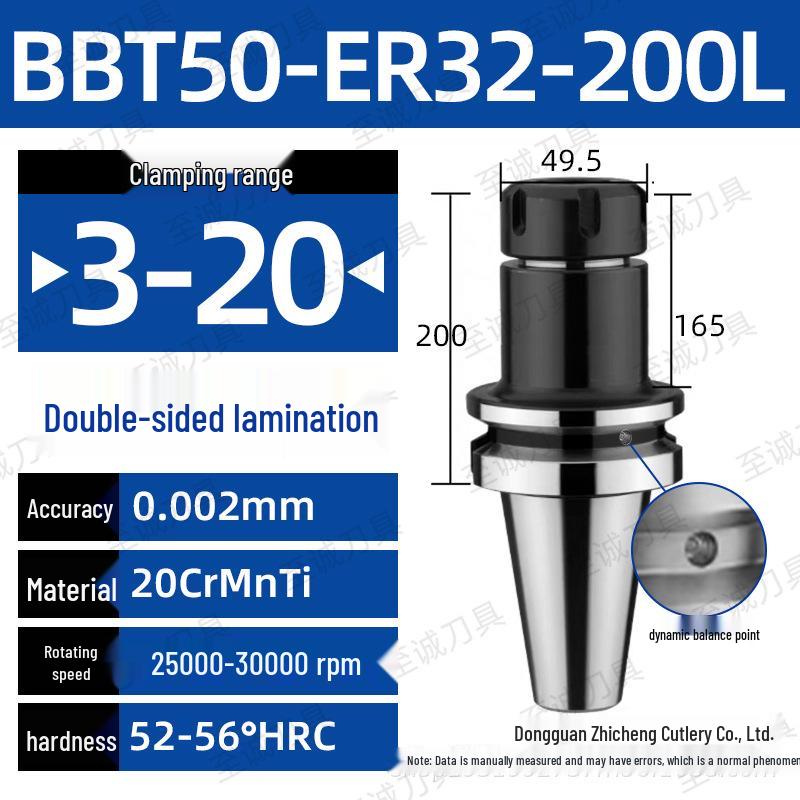 CNC-Hochgeschwindigkeits-Doppelseitiger BBT30/40/50-ER20/25/32 Werkzeughalter mit Dynamischer Auswuchtung