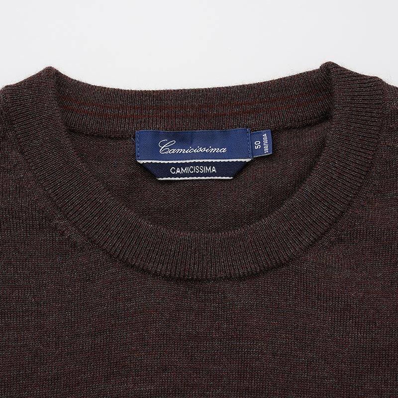 

CAMICISSIMA Men s Business Casual Wool Round Neck Sweater 46