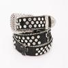 Sequins Waist Belt with Diamond Pin Buckle Adult Personality PU Waist Belts for Adult Costume Pants Adjustable Length