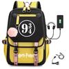 Large Capacity Schoolbag with Shoulder Strap; Student Three-piece Pencil Case Set