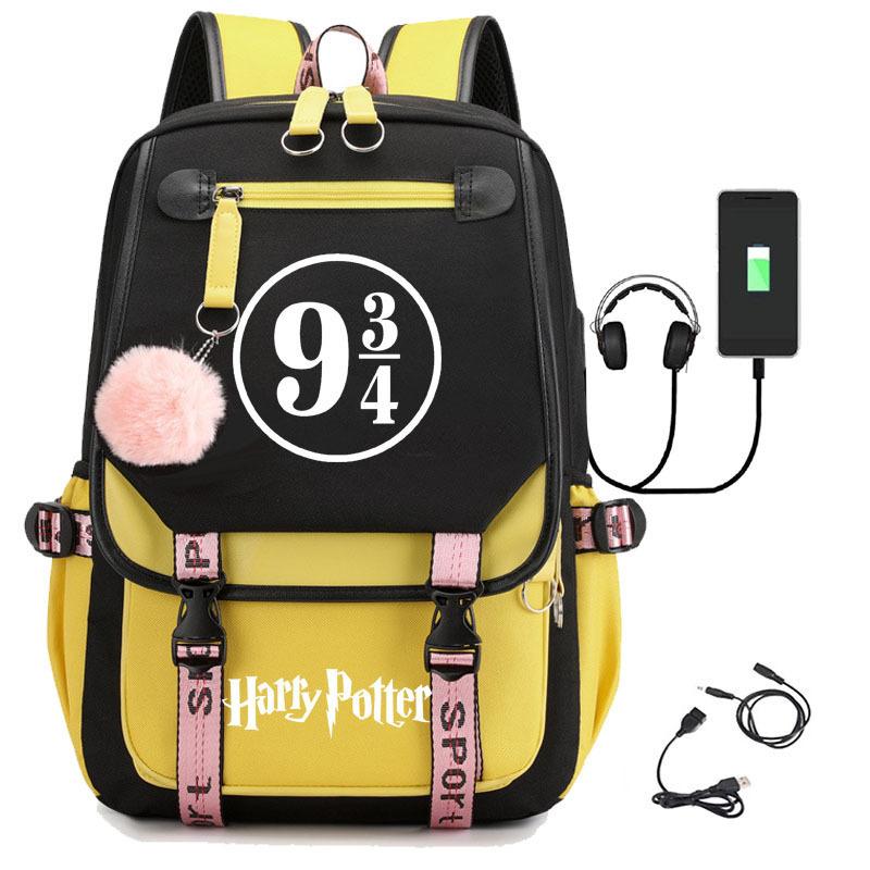Large Capacity Schoolbag with Shoulder Strap; Student Three-piece Pencil Case Set