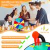 Prize Wheel DIY Interactive Rotating Wheel Family Party Game Wheel with Plate Wiper and Pen Reusable Desktop Wheel Spinner