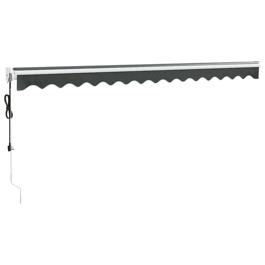 Electric Awning with Crank Anthracite 4x3 M
