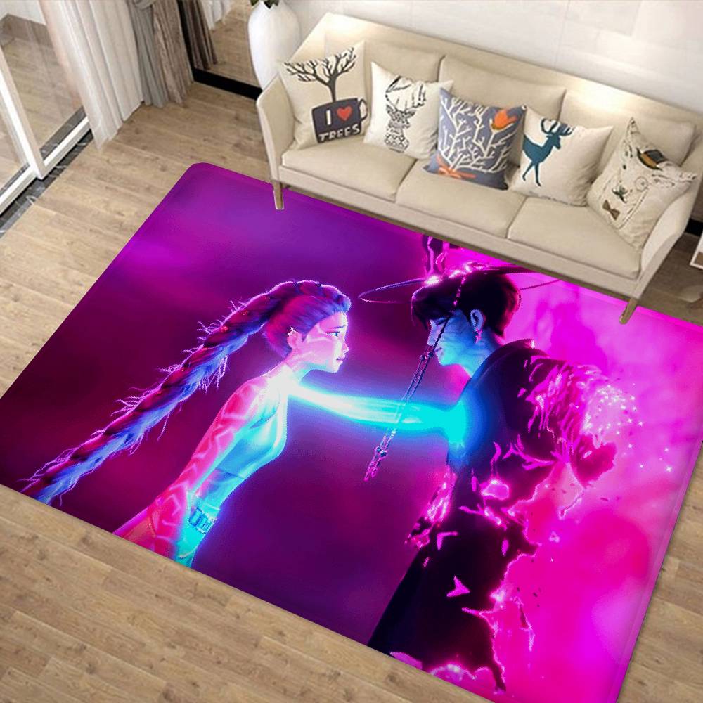 Animace Kpop D-demon Hunters Rohožka Omyvatelná Protiskluzová Obývací Pokoj Pohovka Židle Oblastní Koberec Kuchyňská Rohožka Oblastní Koberec