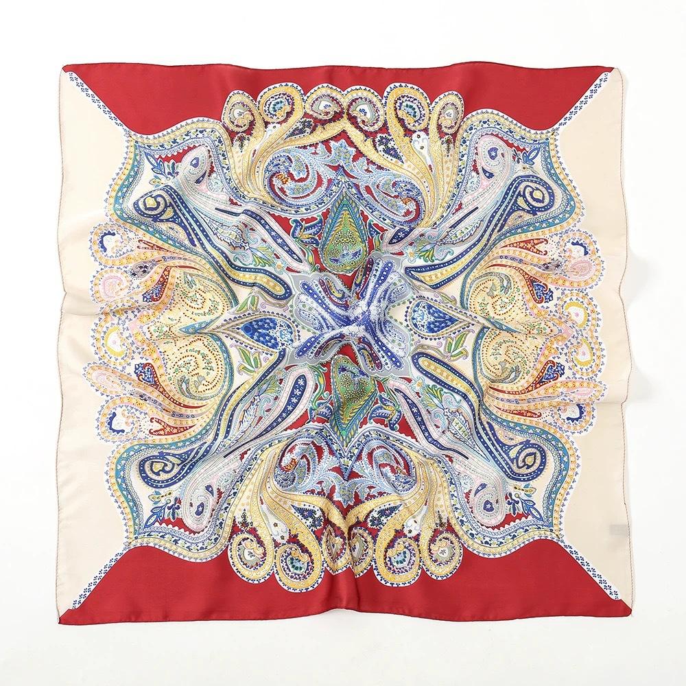 70cm Hair Print Silk cool Feeling Scarf For Women Fashion NeckTie Hand Bag Foulard Wrist Kerchief Shawl Wraps Hajib Lady