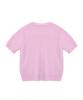 HIGH SCHOOL DISCO Round Flower Embroidered Short Sleeve Knit_Pink