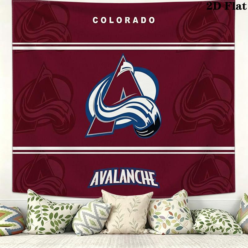 Colorado Avalanche Wall Tapestry Aesthetic Wall Hanging Printed Fabric Blanket Decorative Tapestries for Bedroom Living Room Home Decor