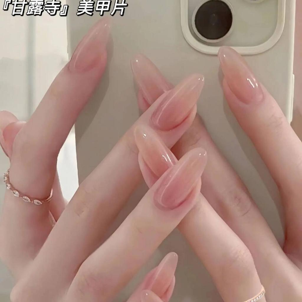 "Huanhuan Nude Ganlu Temple Water-Inspired Versatile Nail Set"