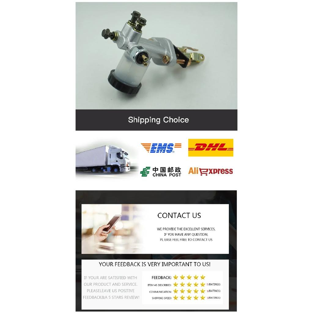 Motorcycle Go Kart Brake Master Cylinder Hydraulic For 90cc 110cc 125cc 200cc 250cc 300cc Buggy