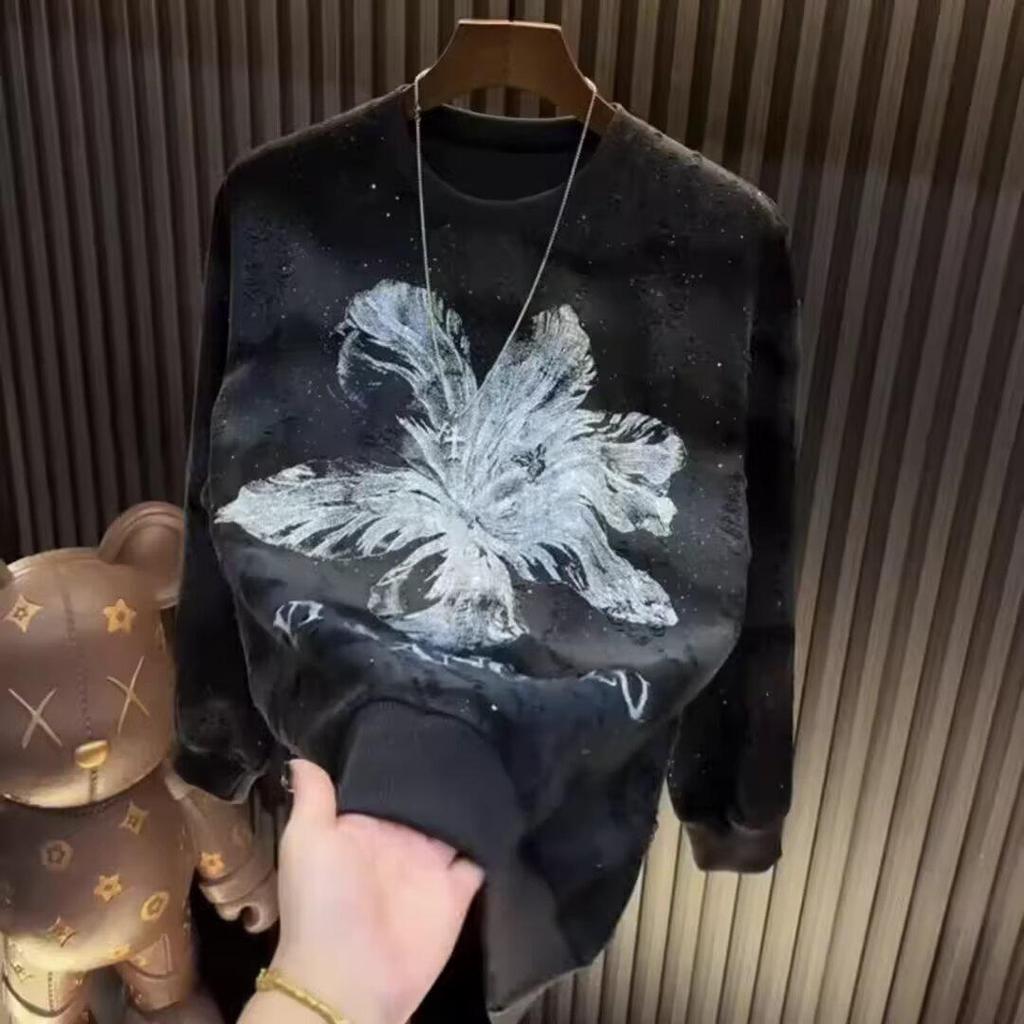 Cross Trendy Men's Autumn Sweatshirt: Simple, Loose, Versatile, Long Sleeve, Round Neck - 48-Hour Shipping