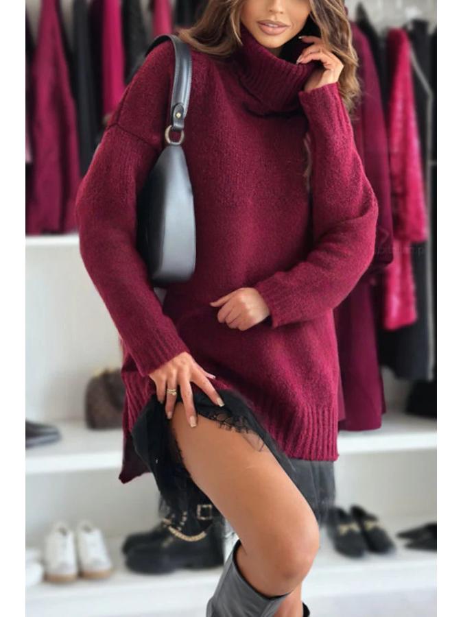 2025 Trendy European & American Lace Trim Knit Top & Dress Women's Two-Piece Set