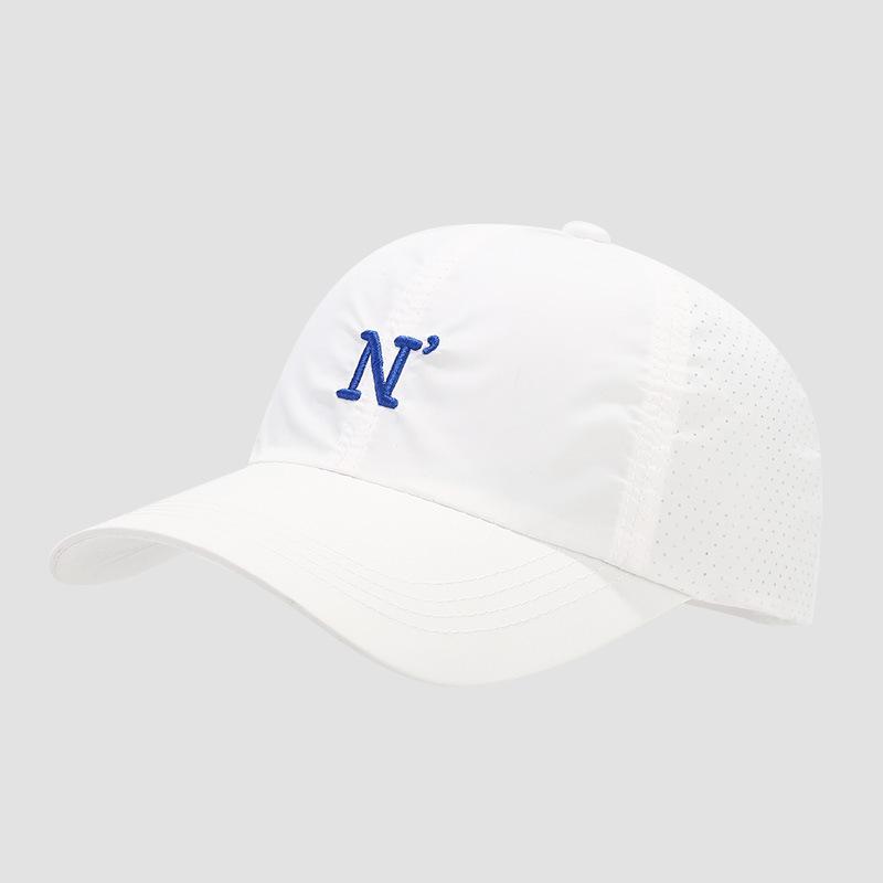 New N letter embroidered soft-top baseball cap, spring and summer outdoor sunscreen quick-drying cap