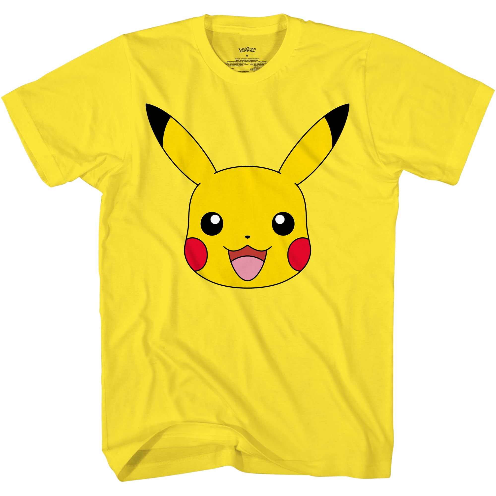 Nintendo Pokemon Big Face T-Shirt Charizard Pikachu Squirtle Bulbasaur Eevee Yellow X-Large