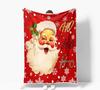 Santa Claus Funny Cute Gold Christmas Decorative Throw Blanket - Soft Lightweight Fuzzy Plush Fleece Blanket and Throws for Xmas