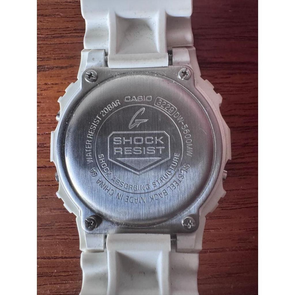 Used Rare CASIO G-SHOCK White Black Digital Watch Tokyo Hong Kong