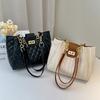 Large Capacity, Bag, Women's Bag, Woven, Swivel Lock Design, Shoulder Bag, Armpit Bag, Casual Bag