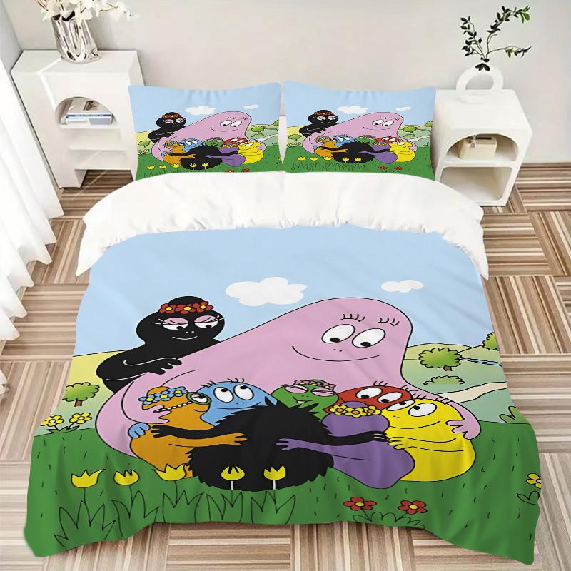 3-teiliges Barbapapa Bettwäsche-Set: Ideal für Schlafzimmer oder Gästezimmer. Weich und bequem, ohne Kern yy251009186