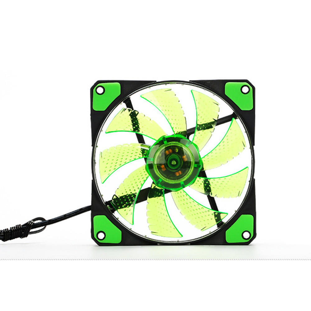 Buy 15 LED Light Quite 120mm DC 12V 4Pin PC Computer Case Cooling Cool ...