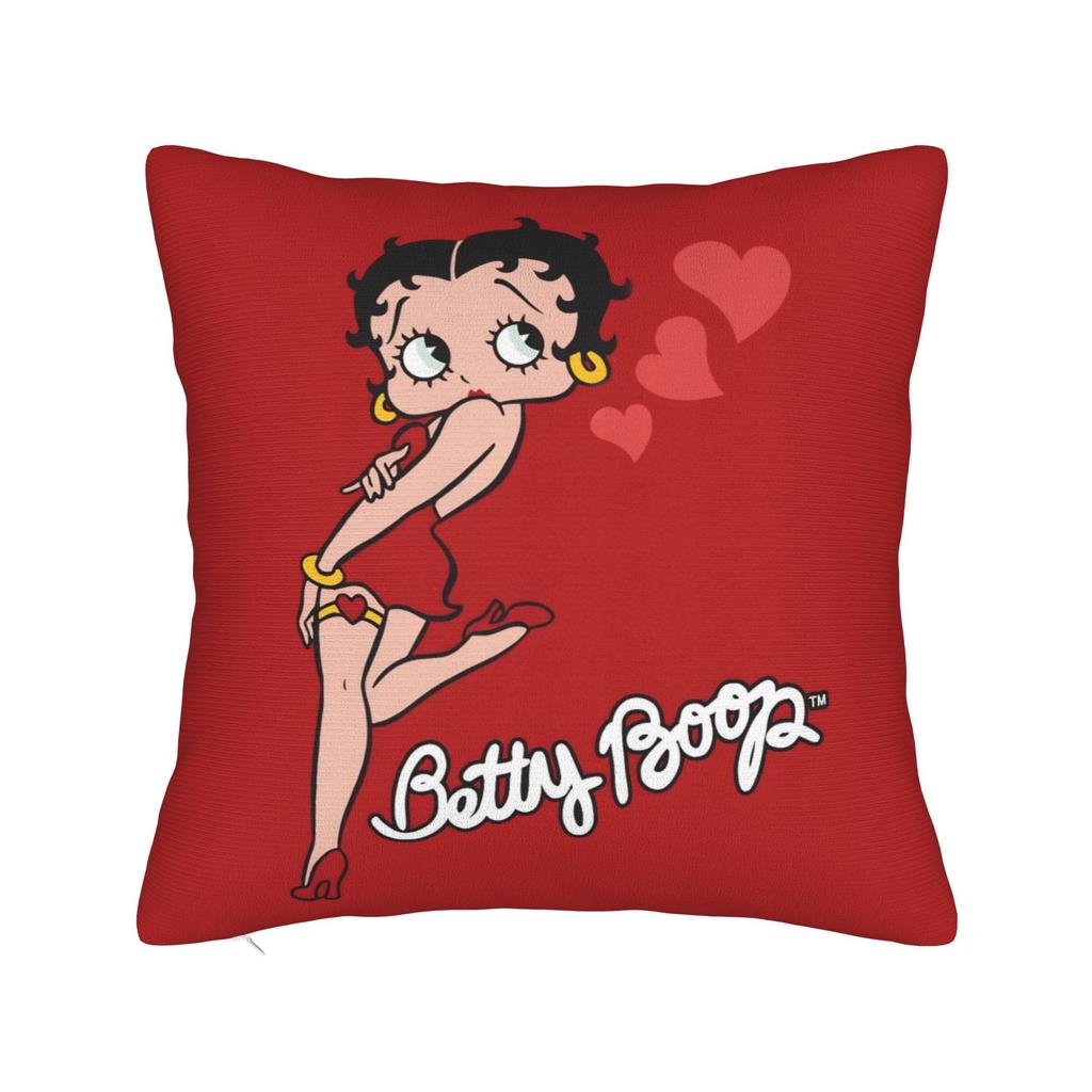 Anime B-Betty Boops Pillowcase Soft Polyester Cushion Cover Decorations Throw Pillow Case Cover Home Square 45X45Cm