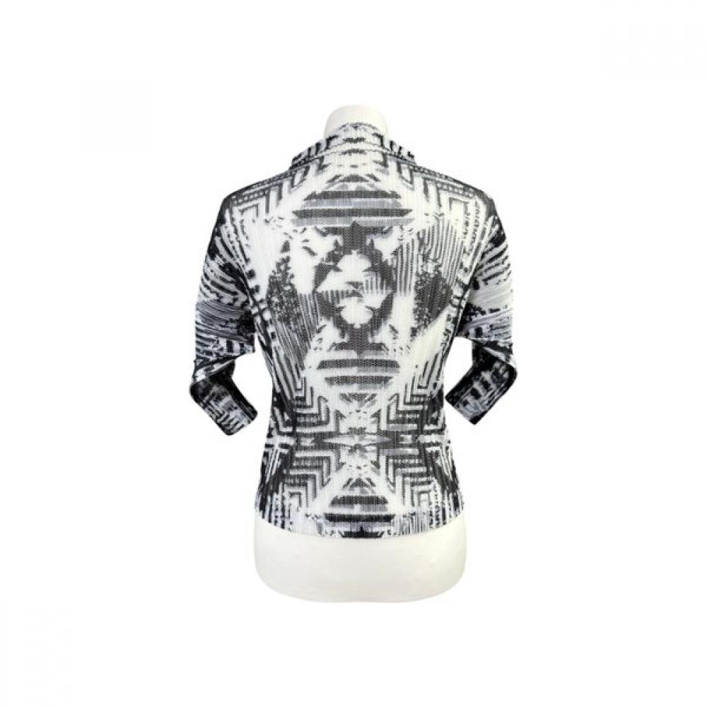 LA VITA JUNKO 7 8 Sleeve Diamond Geometric Print Mesh Jumper  Ltsjp28p 