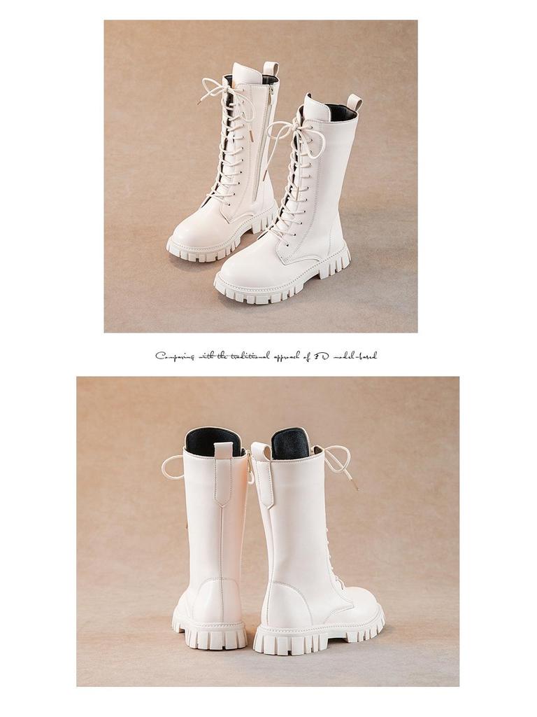Winter 2025 Girls' Korean & British Style Martin Princess Long Boots