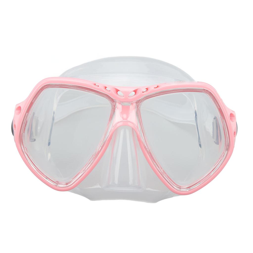 Diving Goggles Swim Glasses Silicone Adjustable Strap Tempered Glass Thickened Frame Clear View Anti Fog for Kids
