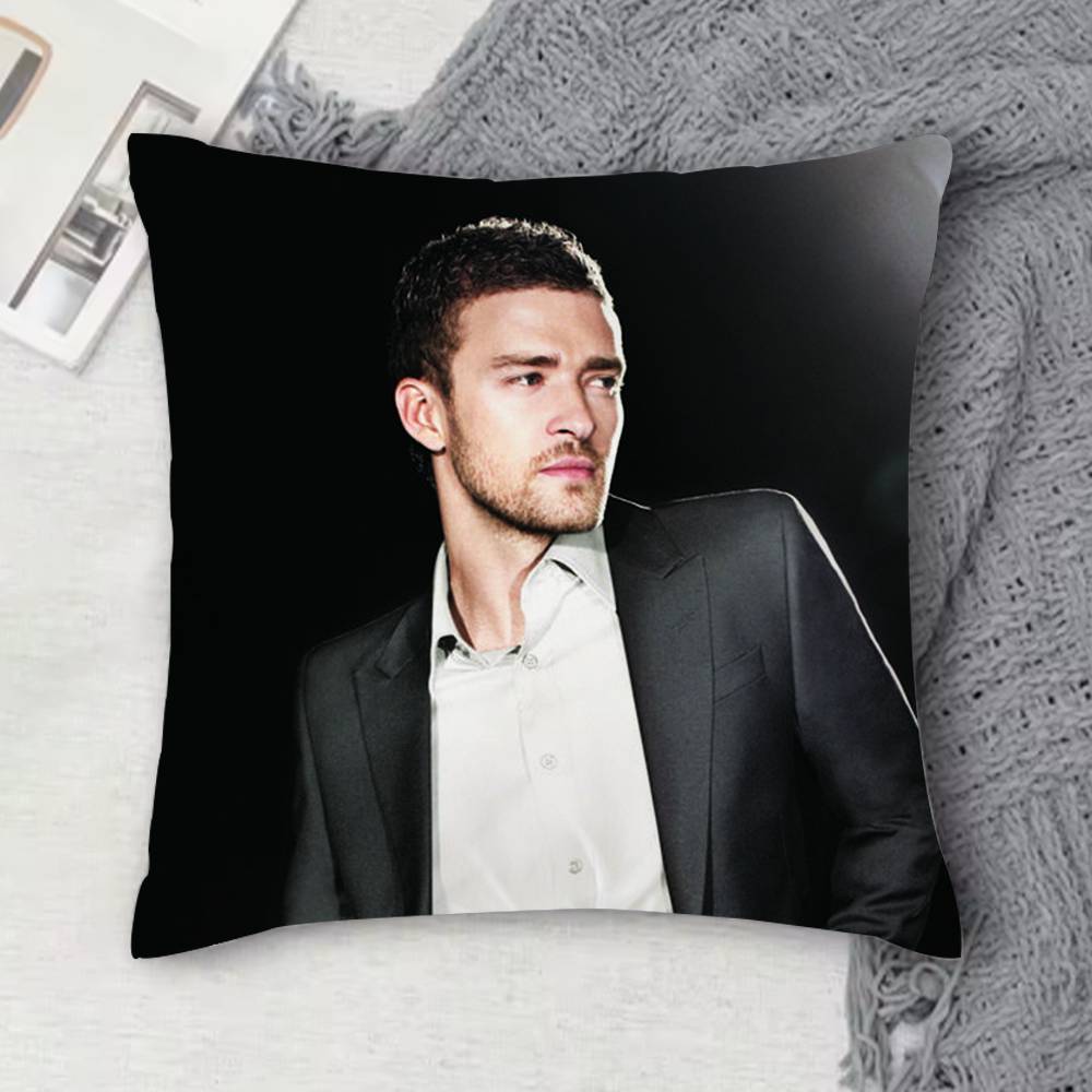 JJustin Timberlake Doublesided Printed Square Decorative Cushion Cover for Sofa Living Room Home Decor