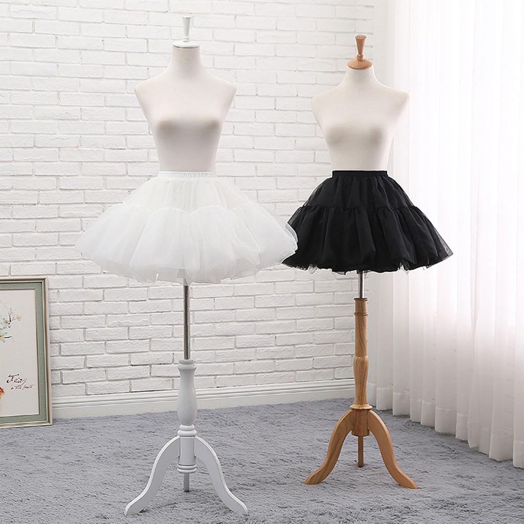 A-line Petticoat Crinoline Slips Wedding Accessories Short Organza Tutu Skirt 50s Vintage Puffy Underskirt Multi Layers