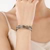 Rhinestone Love Irregular Multi-Layer Collarbone Chain Bracelet, Leopard Print High-End Metal Style Fashion Jewelry Women