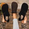 Fashion 2025 Spring/autumn New Women's Shoes Fashionable Round Toe Suede Flat Shoes Lightweight Shoelace Casual Sneakers Large Size 43