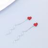 Love Spiral Fringed Fairy Niche Earrings Female Korean Version New Ins Fashionable Heart-shaped Full Diamond Earrings