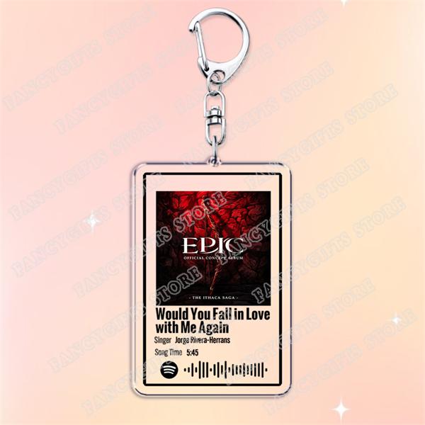 Hot Epic The Musical Songs Keychains for Women Accessories Bag Wouldn't You Like No Longer You Music Keyings Jewelry Fans Gifts