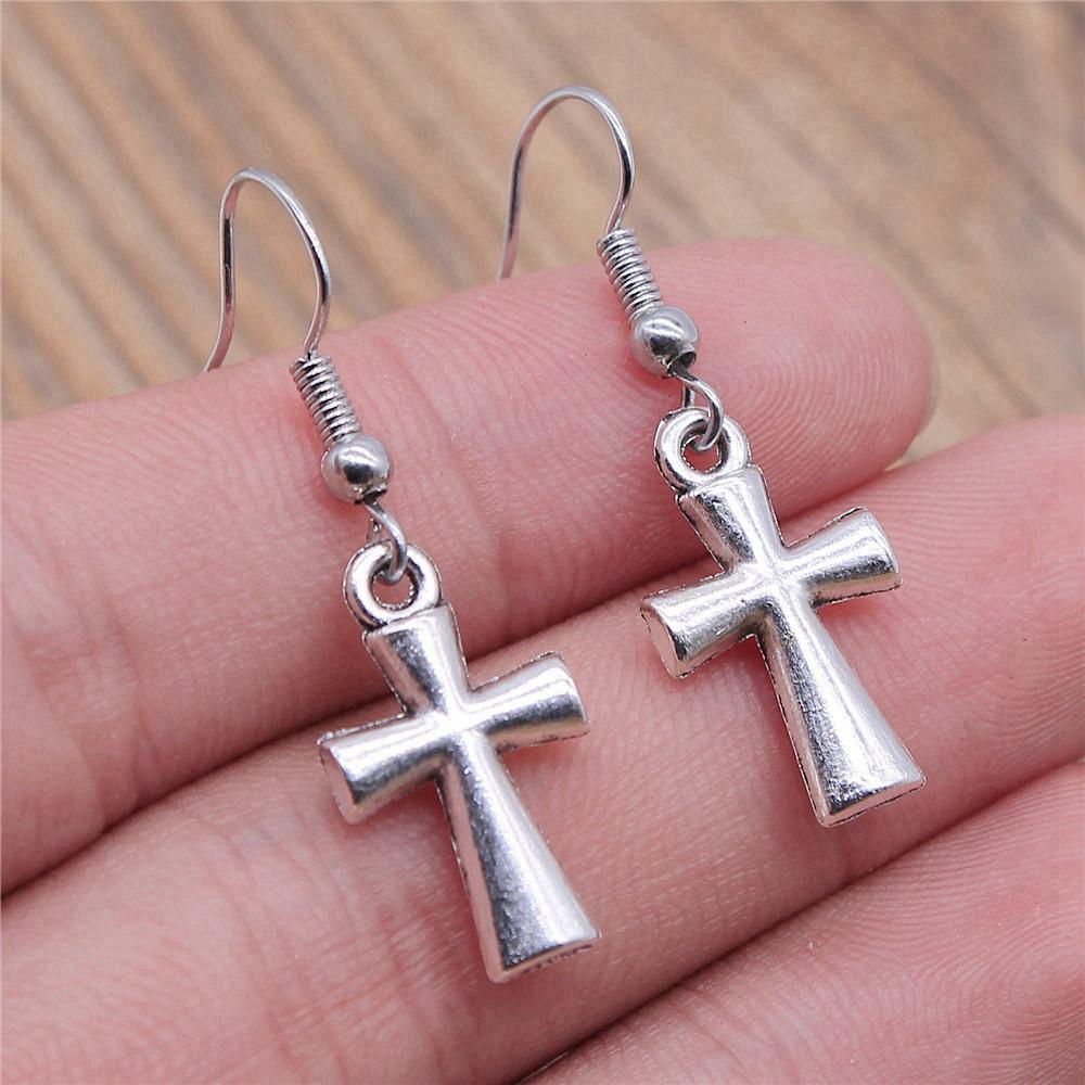 Casual Handmade Cross Amulet Drop Earrings Thoughtful Friendship Gift for Office Wear