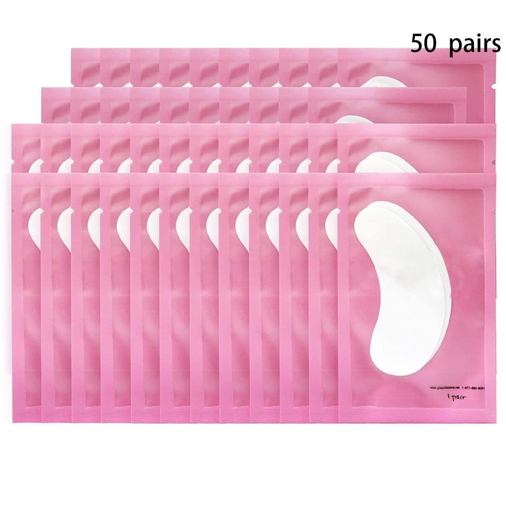 50 paia per confezione Patch per gli occhi sotto gli occhi Forniture per extension ciglia Strumenti per il trucco Linguette per patch per extension ciglia Cuscinetti in gel per baccelli per ciglia