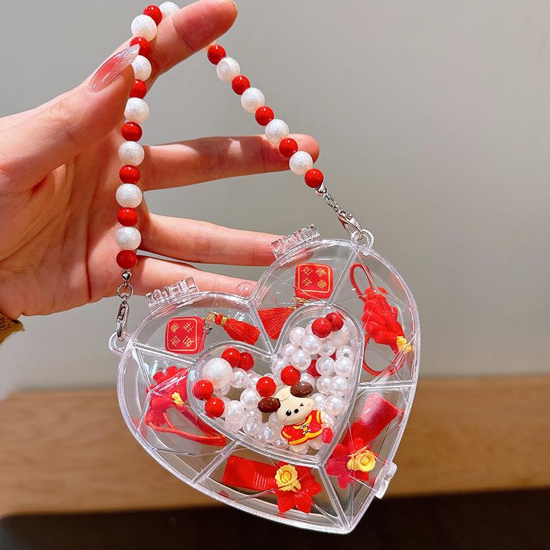 Children's Cute Cartoon Fruit Pendant Bracelet Set with Gift Box