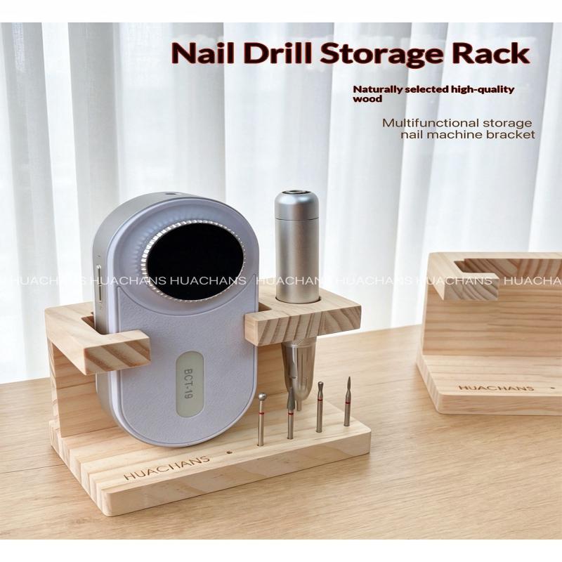1 ks letní stroj na broušení nehtů nástavce dřevěný držák trénink nehtů příslušenství pro nail art DIY manikúra úložný stojan