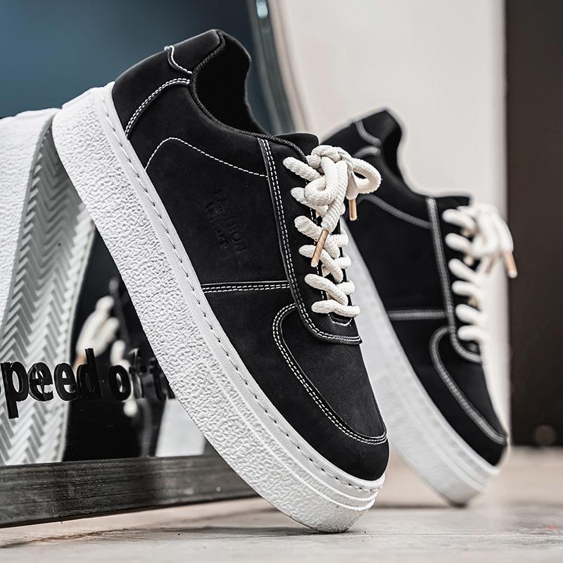 

2025 spring new men s board shoes versatile student casual shoes low-top trend shoes platform sports men s shoes 39