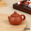 25Ml Enameled Pottery Teapot Pocket Hand Teapot Handstand Fingertip Kettle Tea Pet Dark-Red Enameled Pottery Teaset Accessories