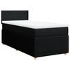 Vidaxl Letto Continentale Con Materasso, Nero, Tessuto, 90X200 Cm
