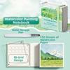 Grid Paint Box Tearable Painting Book Travel Watercolor Palette Paint Palette Notebook