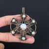 Moonstone Gemstone Pure Copper Wire Wrapped Handmade Pendant Jewelry Gift For Her