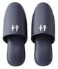 TOKYO SLIPPER Antibacterial Toilet Slippers of Simple Vinyl Slippers for Men and Indoor and Commercial Use Leather-Look (Set 5) [Synthetic Sole,