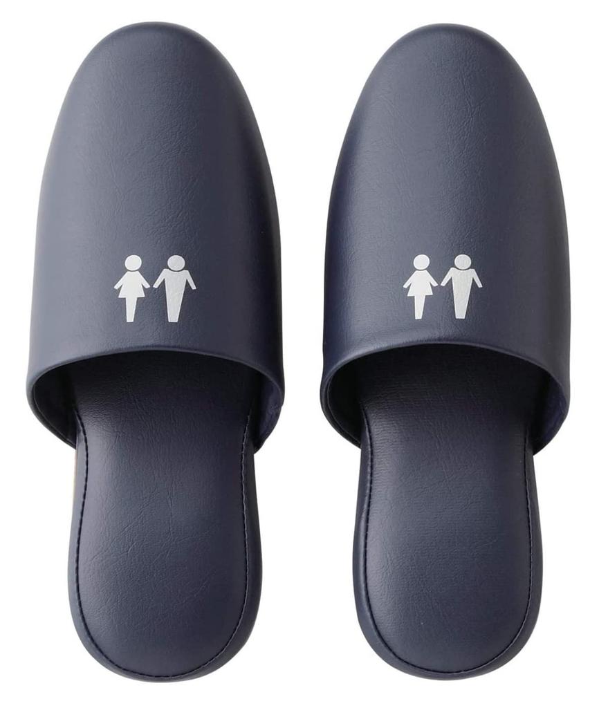TOKYO SLIPPER Antibacterial Toilet Slippers of Simple Vinyl Slippers for Men and Indoor and Commercial Use Leather-Look (Set 5) [Synthetic Sole,